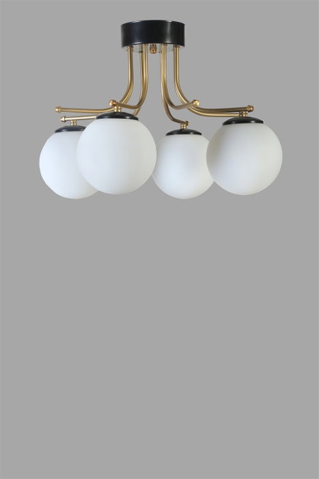 Opviq Lámpara de araña 8791-4 en Negro y Blanco